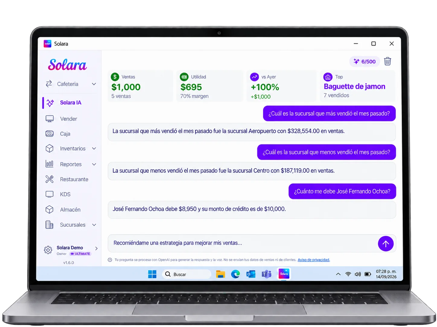 Solara IA — Punto de Venta con IA